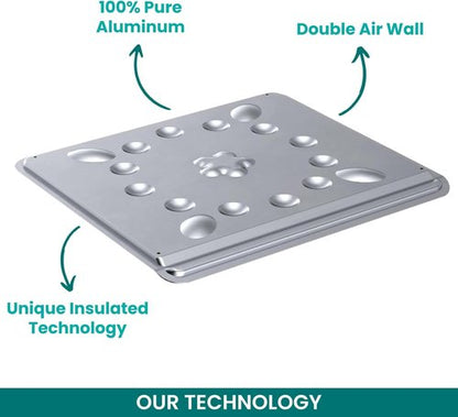 Baker's Secret Cookie Sheet - Pure Aluminum Insulated, Commercial Grade, 16" Extra Thick