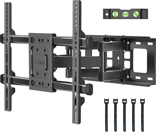 BONTEC Full Motion TV Wall Mount - Fits 37-85 Inch TVs, Swivel & Tilt Dual Arms, Holds Up to 132lbs