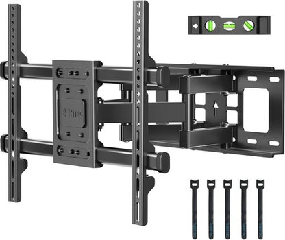 BONTEC Full Motion TV Wall Mount - Fits 37-85 Inch TVs, Swivel & Tilt Dual Arms, Holds Up to 132lbs