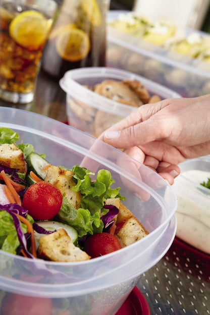 Rubbermaid Easy Find Lids | 42-Piece Food Storage Container Set in Racer Red - Organized & Durable