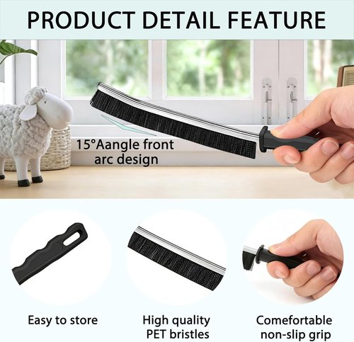 Crevice Cleaning Brush Set - Hard Bristle Gap Scrubber Tools for Bathroom & Shower | 12-Pack Essentials