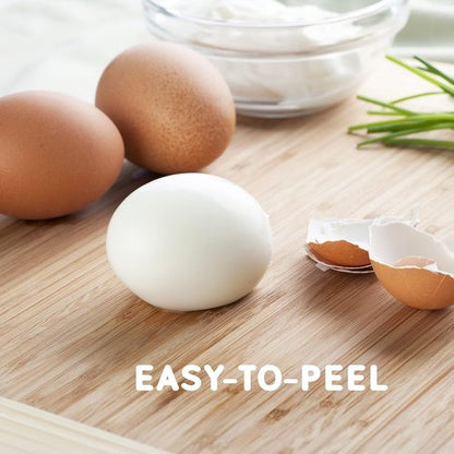 Elite Gourmet Easy Egg Cooker - Electric 7-Egg Capacity with Auto Shut-Off & Measuring Cup - Classic Blue