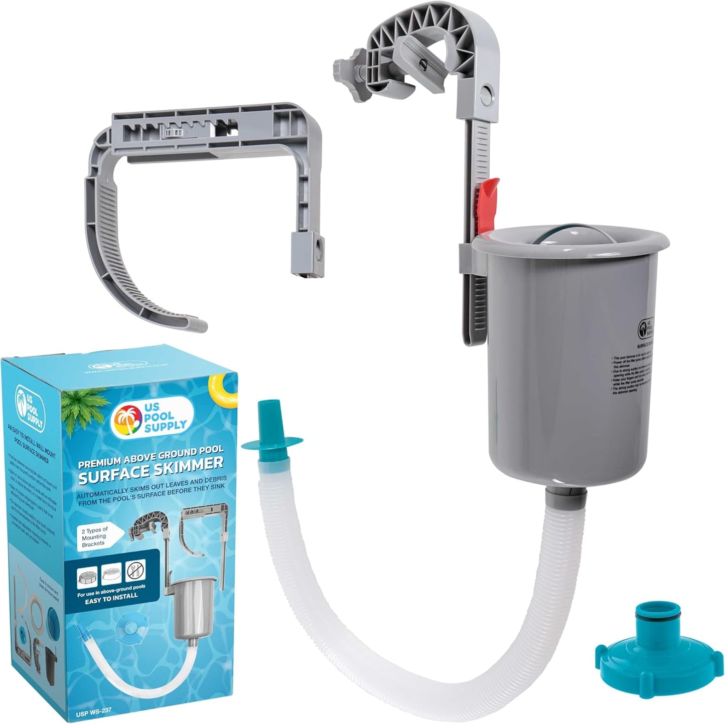 U.S. Pool Supply Pool Skimmer - Efficient Floating Surface Skimmer for Above Ground Pools | Easy Debris Removal