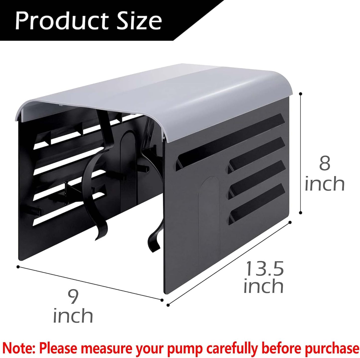 RunNico Pool Pump Covers - 2 Pack Adjustable ABS Motor Covers for Above Ground Protection