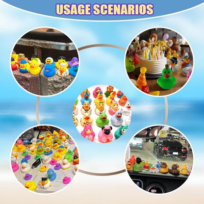 LINICE Mini Rubber Ducks - 30 Pcs Assorted Bath Toys for Toddlers | Perfect Party Favors & Gifts