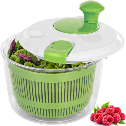 Skiennix Salad Spinner - 3 QT Fruit and Vegetable Washer with Bowl & Mesh Basket for Easy Drying
