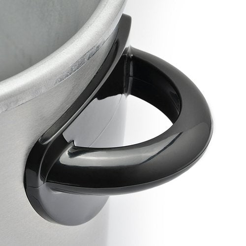 6 Quart Oval Slow Cooker, Stainless Steel Finish, Glass Lid, Adjustable Temp, Perfect for Families and Gatherings Entertaining, Silver