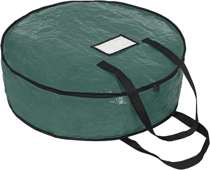 ProPik Christmas Wreath Storage Bag - Heavy-Duty Tear Resistant Container with Handles | 36” x 8” (Green)