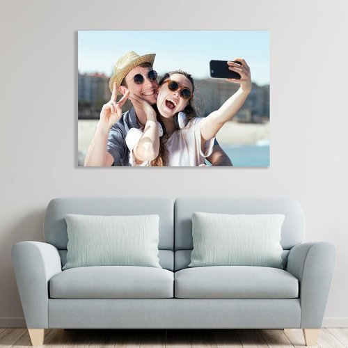 Custom Metal Photo Prints | Personalized Picture Gifts with Natural Bamboo Base - Ready to Hang Wall Art