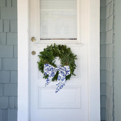 Skiennix Wreath Sash - Elegant Ribbon Decor for Front Door | 2-Piece Set for Weddings & Parties