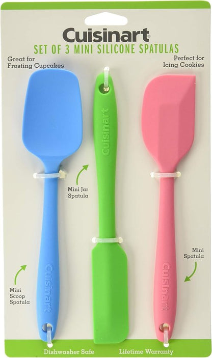 Cuisinart Mini Spatulas - Set of 3 Colorful Kitchen Tools for Easy Cooking and Baking