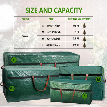 Skiennix Christmas Tree Storage Bag - Waterproof & Tearproof for 7FT/6FT Trees | Easy Transport & Organization