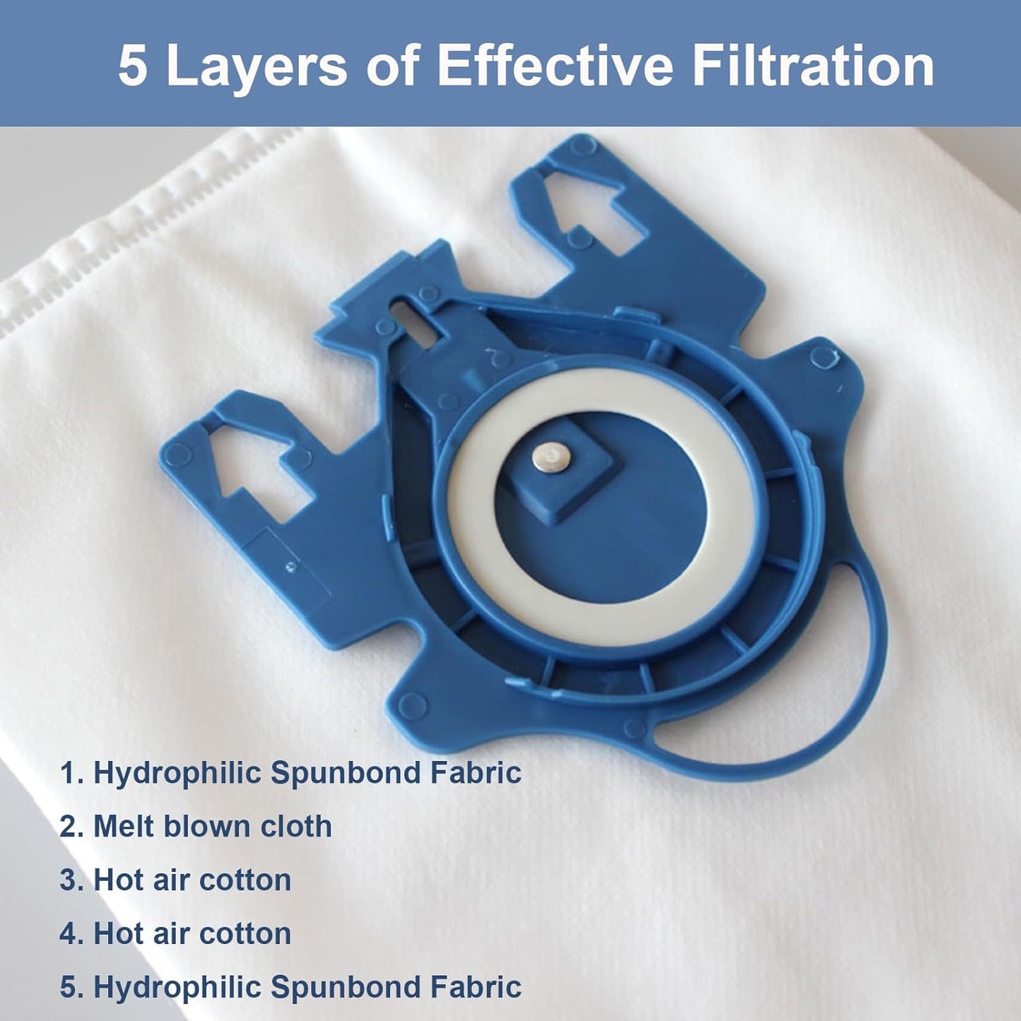 Miele 3D AirClean Vacuum Bags - 24 Pack with Motor Protection & Cleaning Brush | Compatible with Classic C1, C2, C3 Series