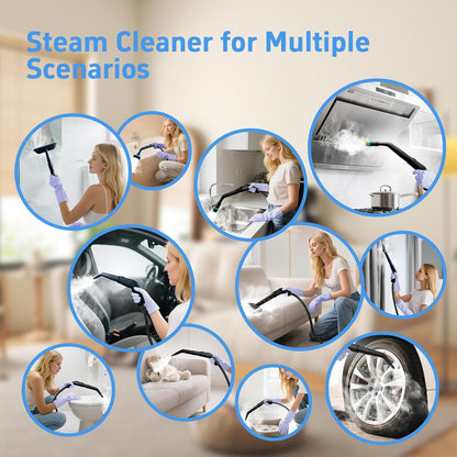 Skiennix Steam Cleaner - High-Temperature 257℉ Handheld Steamer for Home & Car | 1.9 Quart Capacity