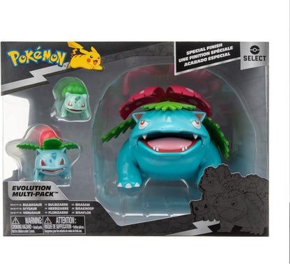 Pokémon Select Evolution 3 Pack - 2-Inch Bulbasaur, 3-Inch Ivysaur & 12-Inch Venusaur Battle Figures