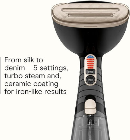 Conair Turbo ExtremeSteam 1875W Handheld Garment Steamer - Portable Design for Strong Penetrating Steam | Black