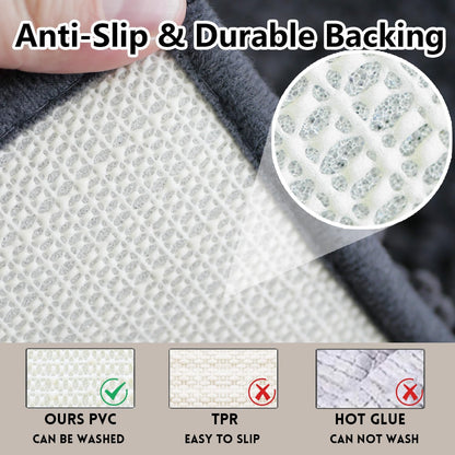 Skiennix Bathroom Rug Set - Extra Thick, Absorbent & Non-Slip | Soft Plush, Dark Grey, 2-Piece