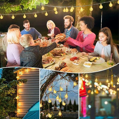 Globe String Lights - 49.2 Feet with 100 LEDs | Remote Timer & 8 Modes for Indoor/Outdoor Use