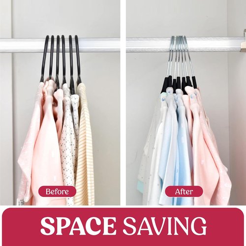 LDC Black Velvet Hangers - Premium Non-Slip Felt Clothes Hangers | 50 Pack with 360° Swivel Hook