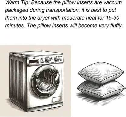 Calibrate Timing Pillow Inserts - Hypoallergenic Down Alternative Cushion | Set of 4, 18 x 18 Inches