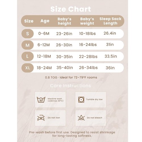 Konssy Muslin Baby Sleep Sack - 100% Cotton Wearable Blanket for 6-12 Months | 2-Pack, 0.8 TOG, Pink Blossom