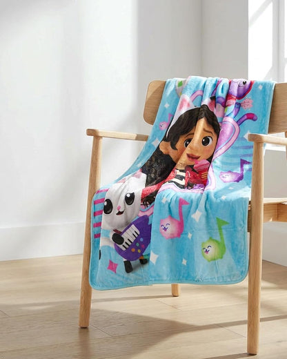 Gabby’s Dollhouse Throw Blanket 46x60 Fleece — Gabby Cats Concert Design