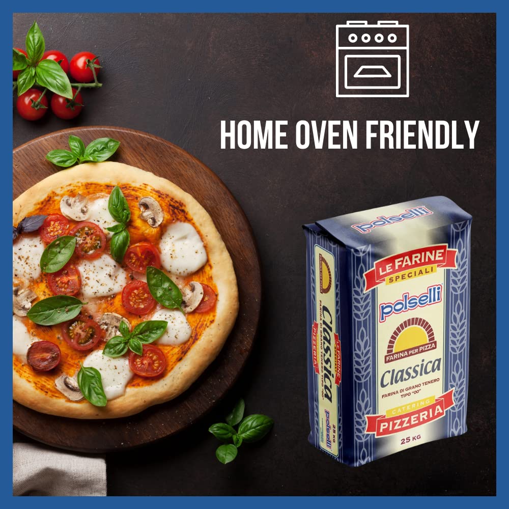 POLSELLI Classica Double Zero Flour - All-Natural for Pizza, Bread & Pasta | 1 kg (2.2 lbs)