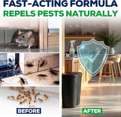 Smart Grower Peppermint Oil Insect & Pest Control Spray - Maximum Strength, 16 FL OZ | Repels Mice, Spiders, Ants