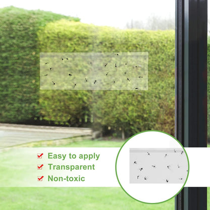 Skiennix 35XL Pack Window Fly Trap - Effective Indoor Fruit Fly Traps with Clear Sticky Strips