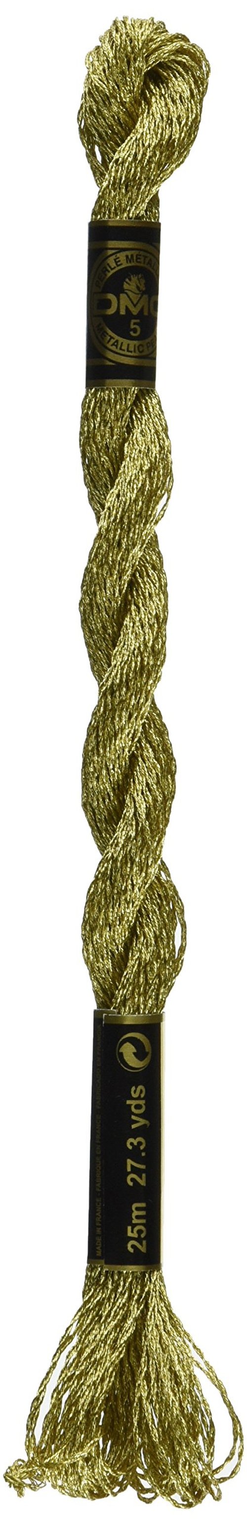 DMC Metallic Pearl Cotton Skeins Size 5 - 27.3 Yards-Gold