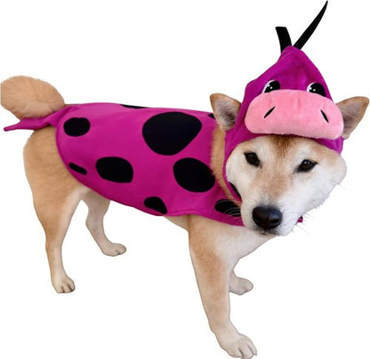 ComfyCamper Dinosaur Costume Headpiece & Cape for Dogs - Purple Dino Cosplay | XS-XXL Sizes