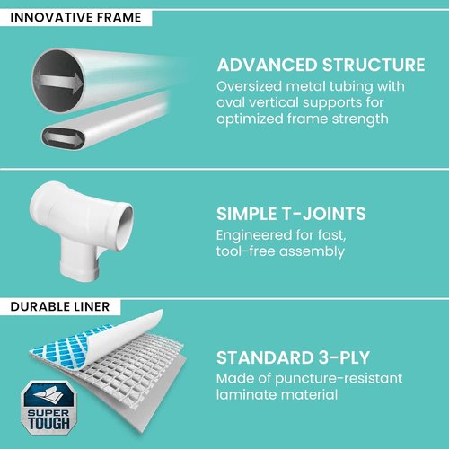 Intex 26711EH Prism Frame Above Ground Swimming Pool Set - 12ft x 30in | Includes 530 GPH Filter Pump, Puncture Resistant Design