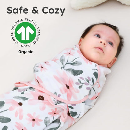 Yoofoss Baby Swaddles - 100% Cotton Adjustable Swaddle Sack for Newborns | 0-3 Months, 3 Pack, Soft & Breathable