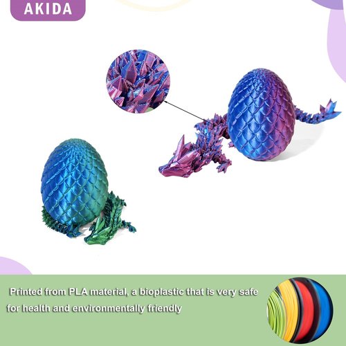 Dragon Egg Fidget Toy - 3D Printed Mystery Dragon Eggs | 2 Pack for Easter Basket Stuffers