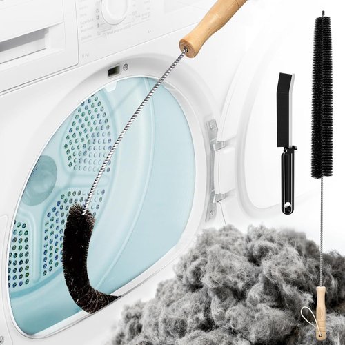 Holikme Dryer Vent Cleaner Kit - Flexible Lint Remover & Brush for Dust and Pet Hair Cleanup