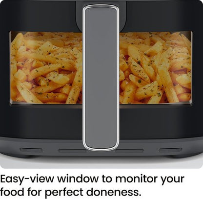 Chefman Air Fryer - 6 QT Compact Air Fryer with Hi-Fry Technology & Easy-View Window - Grey