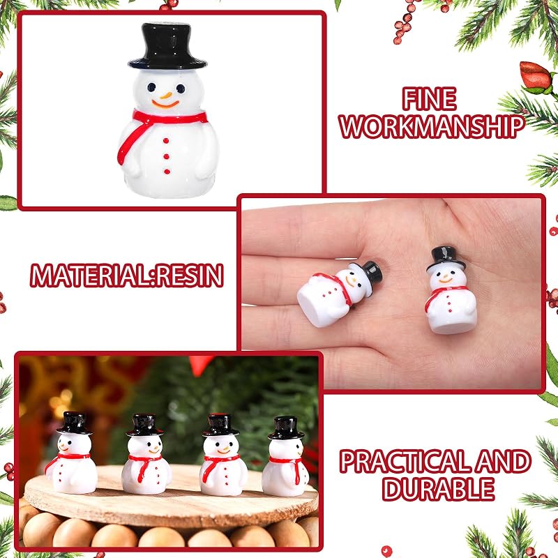 Liliful 150 Pcs Mini Snowman Christmas Figurines – Classic Style, Variation of THIS listing: 150+Classic