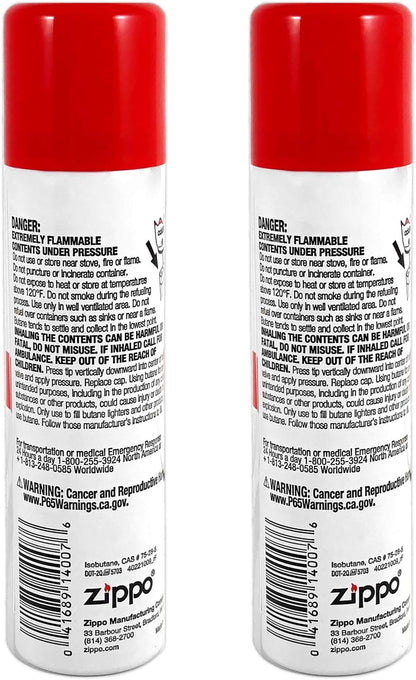 Zippo Butane Fuel Refill - High-Purity Clean Burning Fuel for Lighters & Torches - 75ml 2-Pack