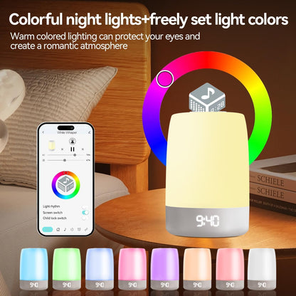 Teen Sound Machine - White Noise Machine with 32 Soothing Sounds & Bluetooth Speaker | Alarm Clock with Night Light for Kids