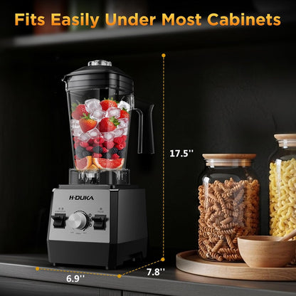 Skiennix Countertop Blender - 25000 RPM Powerful Smoothie Maker with 64oz Pitcher | Self-Cleaning, Ice Crushing, Silver Black