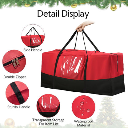 Skiennix Christmas Tree Storage Bag - Heavy Duty 600D Oxford Material for Up to 10 Ft Trees | Dampproof with Durable Handles & Dual Zipper
