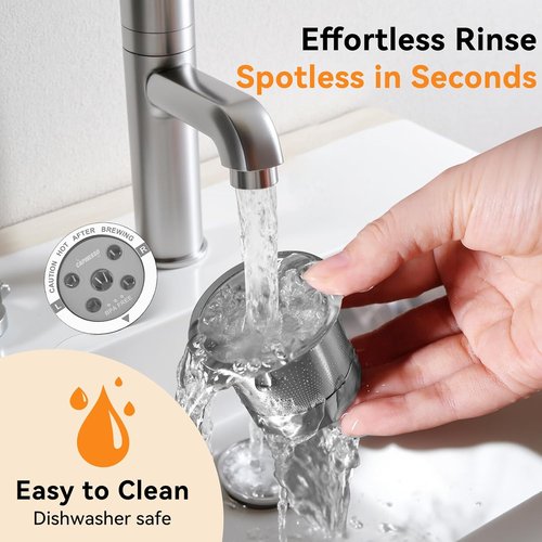 CAPMESSO Reusable K Cups for Keurig - 4 Stainless Steel Coffee Pods with 5-Hole Filters | BPA-Free & Durable