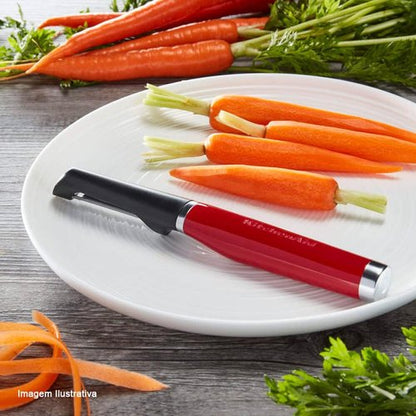 KitchenAid Euro Peeler - Gourmet 8.7-Inch Design in Vibrant Red for Effortless Peeling