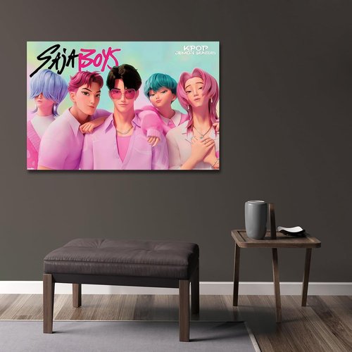 **COMOR Demon Hunters Poster - Perfect Birthday Party Decoration for Kids | Canvas Print for Teen Bedroom (16" x 24")**
