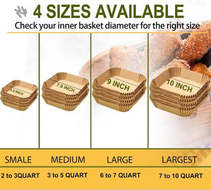 Instant Pot Vortex Plus Air Fryer Liners - 150 Pcs Disposable Paper, 7.9 Inches for 3-6QT Baking