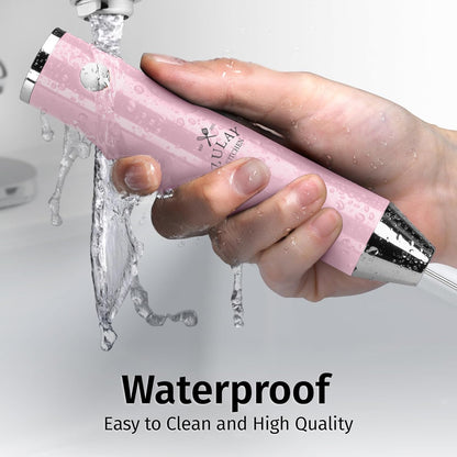 Zulay Kitchen Rechargeable Milk Frother - Powerful 2-Speed Motor, Waterproof Design | Pink Bubblegum Color