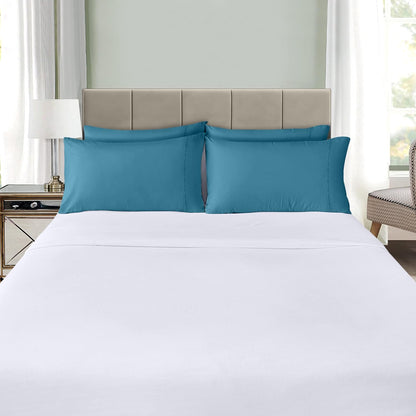 Utopia Bedding Queen Pillow Cases - Soft Brushed Microfiber - 4 Pack, Denim Blue, 20 x 30 Inches