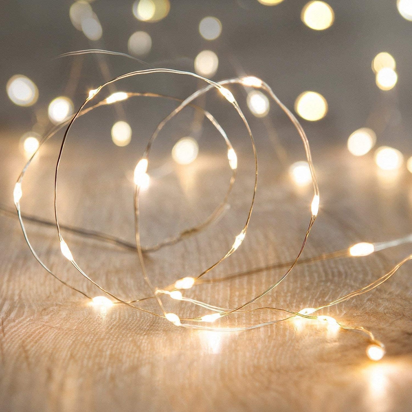 ANJAYLIA Fairy Lights - 16.5Ft Battery Operated String Lights | 50 Warm White LEDs for Home & Party Decor