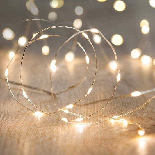 ANJAYLIA Fairy Lights - 16.5Ft Battery Operated String Lights | 50 Warm White LEDs for Home & Party Decor
