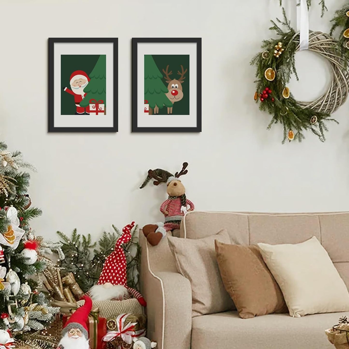 Upsimples A3 Picture Frame Set of 5 - Display 8.3x11.7 Photos with Mat or 11.7x16.5 Without | Black Wall Gallery Frames